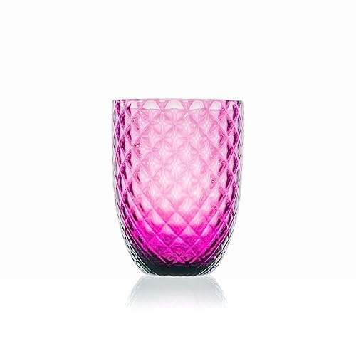 Anna von Lipa Wasserglas Harlekin Violett (6er Set)