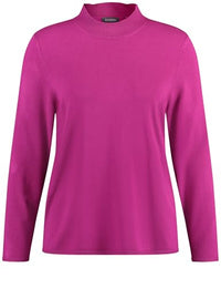 Thumbnail for Samoon Damen Feinstrick Pullover mit Turtleneck Langarm unifarben Amazing Pink 46 im Sale