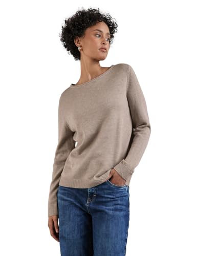 Street One Damen A302753 Strickpullover, warm Taupe Mel, 38 im Sale