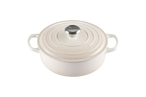 Le Creuset Gourmet Bräter aus Gusseisen, 24 cm, Meringue, 21179247164430 im Sale