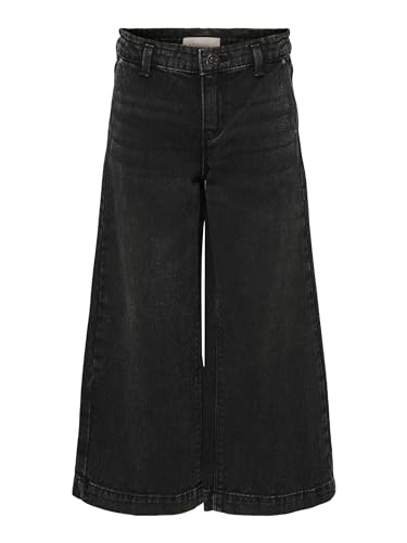 ONLY Mädchen Kogcomet Wide Dnm Pim528 Noos Hose, Washed Black, 158 EU im Sale