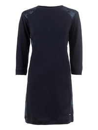 Thumbnail for s'questo Kleid kurz, Shirt Sweatkleid mit 3/4-Armlänge Navy Soquesto im Sale