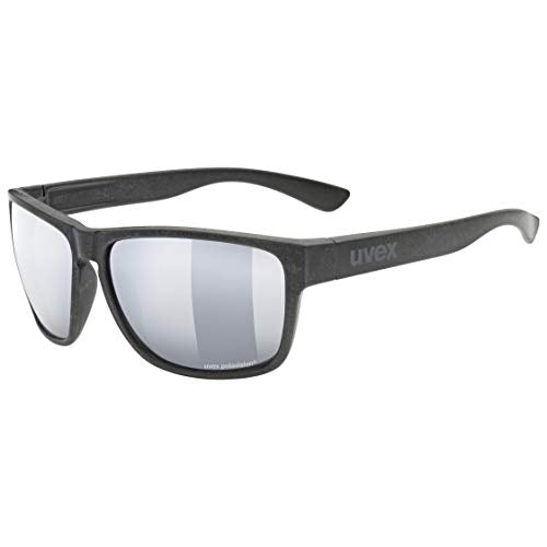 uvex LGL ocean P - Sonnenbrille für Damen und Herren - polarisiert - verspiegelt - black matt/silver-silver - one size im Sale