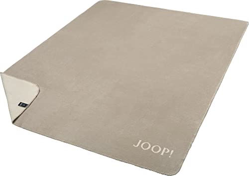 Joop! Plaid Melange Doubleface | Stein-Natur - 150 x 200 im Sale