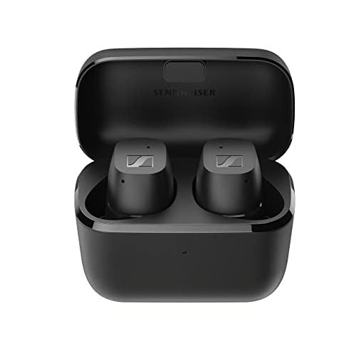 Sennheiser CX True Wireless Earbuds — In-Auric.BT-Ohrhörer für Musik und Anrufe, passive Geräuschunterdrückung, anpassbare Touch-Steuerung, tiefer Bass, IPX4, 27-Stunden-Akku, Schwarz, Klein im Sale