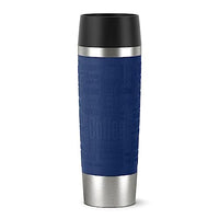 Thumbnail for Emsa 515618 Travel Mug Classic Grande | 500ml | Thermobecher | Isolierbecher | hält 6h heiß | 12h kalt |100% dicht | auslaufsicher | Easy Quick-Press-Verschluss | 360°-Trinköffnung | Blau | 1 Stück