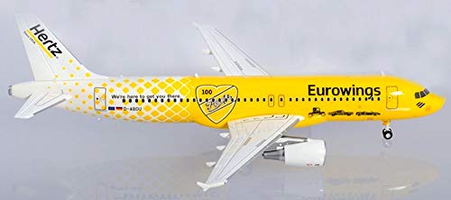 Eurowings Airbus A320 Hertz 100 Jahre in Miniatur zum Basteln Sammeln und als Geschenk