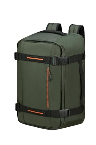 American Tourister Urban Track - Reisetasche/Rucksack mit 2 Rollen S, 55 cm, 45.5 L, Grün (Dark Khaki) im Sale