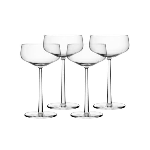 Iittala Essence Cocktailschale 4 Stück aus Glas hergestellt, Fassungsvermögen: 310 ml, Maße: 9,9 x 17,8 cm, 1052711 im Sale