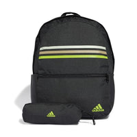 Thumbnail for adidas Classic Horizontal 3-Stripes Backpack Tasche, Black/SOLAR Slime, One Size im Sale