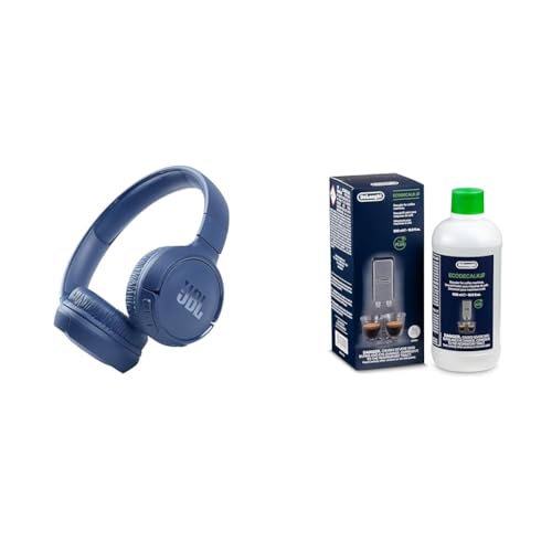 JBL Tune 510BT – Bluetooth Over-Ear Kopfhörer in Blau & De'Longhi Original EcoDecalk DLSC 500