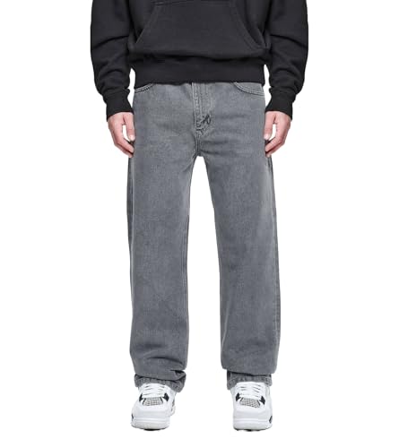 Pegador Herren Jeans Baltra Baggy Washed Grey im Sale