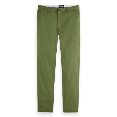 Scotch & Soda Herren Essentials-Mott-Super Slim Fit Chino, Army, 31-32 im Sale