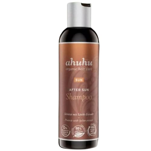 ahuhu SUN After Sun Shampoo (200ml) - Mildes Pflegeshampoo mit Bio-Kokoswasser und Litschi-Extrakt zum Schutz vor Chlor-, Salz- und Sonnencremerückständen, vegan im Sale