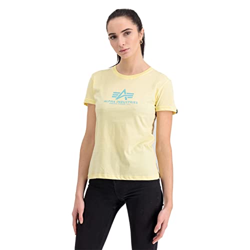 Alpha Industries Damen New Basic T Wmn T-Shirt, Pastel Yellow, S im Sale