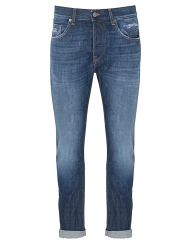 Dondup Jeans Icon Up aus blau gewaschenem Denim, 33 im Sale