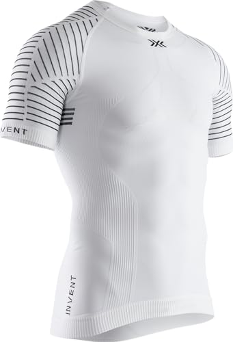 X-Bionic Herren Invent Round Neck, Short Sleeve T Shirt, Arctic White/Dolomite Grey, L im Sale