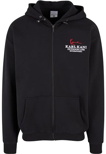 Karl Kani Herren KU241-001-2 Chest Signature Os Full Zip Hoodie XL Black im Sale