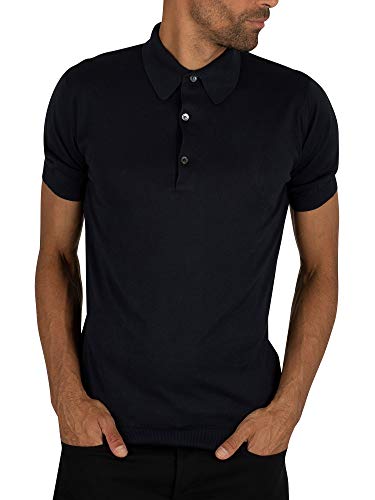 John Smedley Herren Adrian Poloshirt, Blau (Navy), (Herstellergröße: XX-Large) im Sale