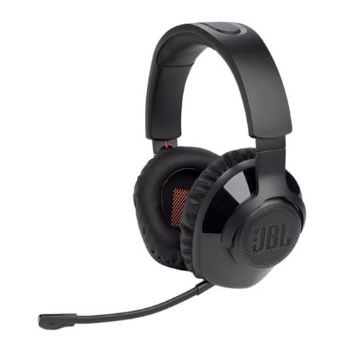 JBL Quantum 350 Over-Ear Gaming Headset – Wireless 2.4 GHz und USB-C-Anschluss – Mit abnehmbarem Boom Mic und QuantumSurround Sound – Schwarz im Sale