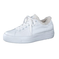 Thumbnail for Paul Green Damen Pauls mit Warmfutter, Frauen Low-Top Sneaker,Warm gefüttert,schnürschuhe,schnürer,Plateausohle,Halbschuhe,Weiß (White),37 EU / 4 UK im Sale