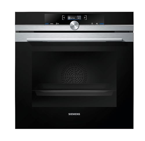 Siemens HB674GBS1 iQ700 Einbau-Backofen, Edelstahl, A+ / activeClean Selbstreinigungs-Automatik, coolStart-kein Vorheizen, Backofentür mit SoftMove für Öffnen- Schließen, Schwarz im Sale