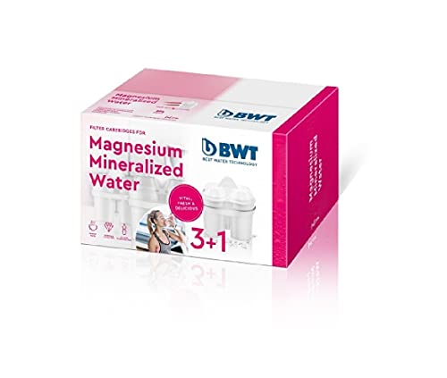 BWT L0814334 Magnesium Gourmet 3 + 1 Filterkartuschen, Kompatibel Brita Maxtra sauf Perfect Fit