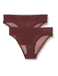 Thumbnail for Triumph Damen Tempting Sheer Highleg Tai 2P Briefs, Decadent Chocolate, L im Sale