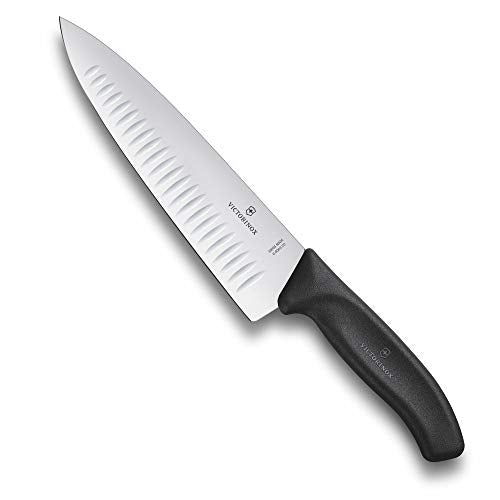 Victorinox, Swiss Classic, Profi Tranchiermesser, Extra Scharfe Klinge, Kullenschliff, 20 cm, Robuster Kunststoffgriff, Rostfreier Stahl, schwarz im Sale