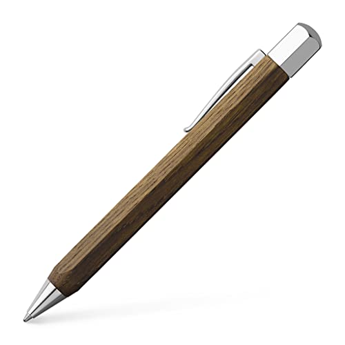 Faber-Castell 147508 - Drehkugelschreiber Ondoro Räuchereiche, Stärke: M, Schaftfarbe: braun