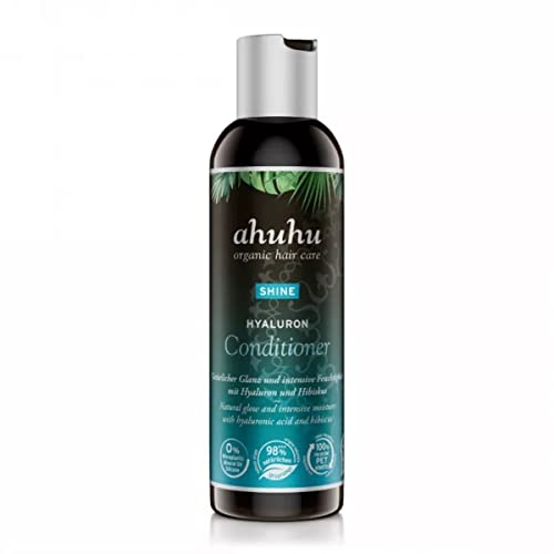 ahuhu SHINE Hyaluron Conditioner (200 ml) – Pflegende Haarspülung für strahlenden Glanz mit Hyaluron & Hibiskus Extrakt, verbessert spürbar die Kämmbarkeit & Elastizität, vegane Haarpflege im Sale