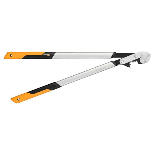 Fiskars PowerGearX Amboss-Getriebeastschere für trockenes und hartes Holz, Antihaftbeschichtet, Gehärteter Präzisionsstahl, Länge: 80 cm, Schwarz/Orange, LX99-L, 1020189 im Sale