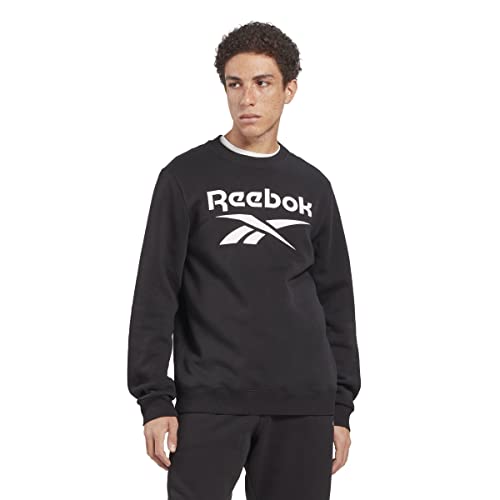 Reebok Herren Identity Fleece Stacked Logo Langarm Graphic Sweatshirt im Sale