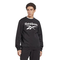 Thumbnail for Reebok Herren Identity Fleece Stacked Logo Langarm Graphic Sweatshirt im Sale