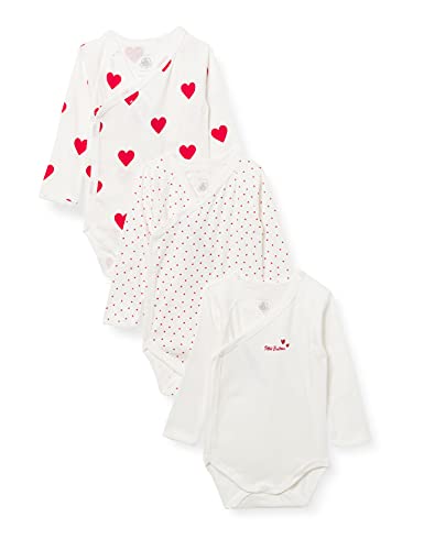 Petit Bateau Baby MädchenLangarm-Body für Neugeborene (3er Pack) , Variante 1, 12 Monate im Sale