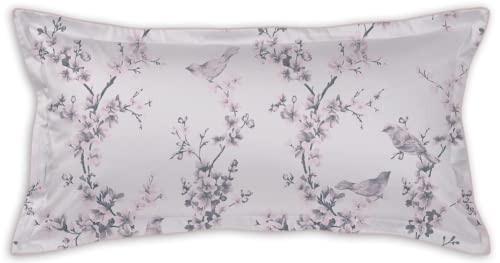 Curt Bauer Mako-Brokat-Damast-Kissenbezug einzeln Dessin 9030 Cherry Farbe melody-rose-242 Größe 40x80 cm japanische Kirschblüten Flower Sperling Stehsaum