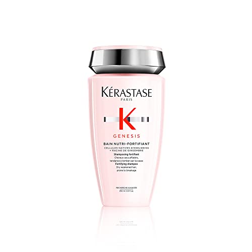 Kérastase Shampoo für normales bis trockenes und geschwächtes Haar, Kräftigendes und entwirrendes Haarbad, Bain Nutri-Fortifiant, Genesis, 250 ml