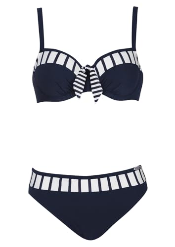 Sunflair Damen Basic Bikini-Set, Blau (Nachtblau 30), (Herstellergröße: 42D) im Sale