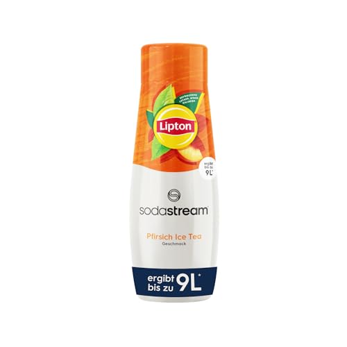 SodaStream Sirup Lipton Ice Tea Pfirsich - 1x Flasche ergibt 9 Liter Fertiggetränk, Sekundenschnell zubereitet und immer frisch, 440 ml