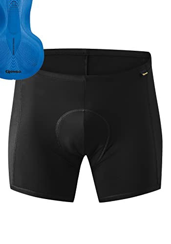 Gonso Sitivo U M, Herren Fahrradunterhose, Passt unter alle Rad-Shorts, Tights mit Sitivo Green Sitzpolster mit Poron-Elementen, Enganliegende Passform, Schwarz/Grün, Gr. im Sale