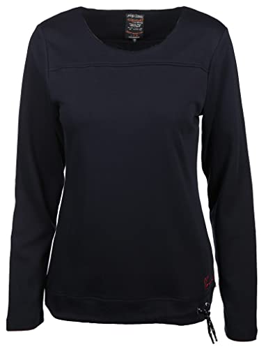 s'questo Damen Sweater Einfarbig, Gr. 36, Blau