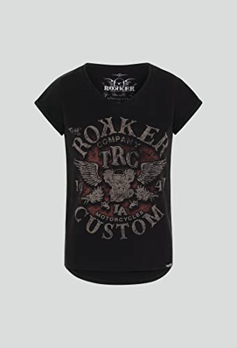 Rokker Custom T-Shirt Damen (schwarz), im Sale