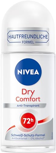 NIVEA Dry Comfort Deo Roll-On (50 ml), zuverlässiges Anti-Transpirant mit Mineralien für ein trockenes Hautgefühl, mit 72h Schutz und Schweiß-Schutz-Formel im Sale