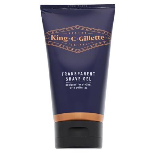 King C. Gillette Klares Rasiergel für Männer mit weißem Tee und Arganöl, 150 ml