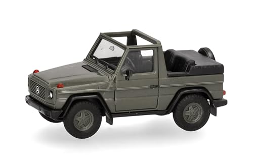 herpa Modellauto Mercedes-Benz G-Klasse (W460) Bundeswehr, Miniatur im Maßstab 1:87, Sammlerstück, Made in Germany, Modell aus Kunststoff im Sale