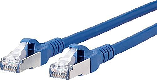 Metz Connect 130845A044-E RJ45 Netzwerkkabel, Patchkabel CAT 6a S/FTP 10.00m Blau mit Rastnasenschut