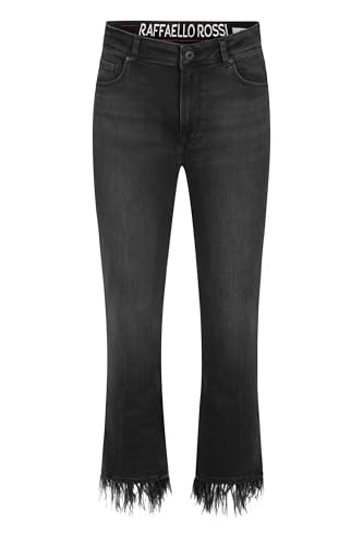 Raffaello Rossi Jeans Vic Cropped mit Feder Saum, Farbe:anthrazit, im Sale