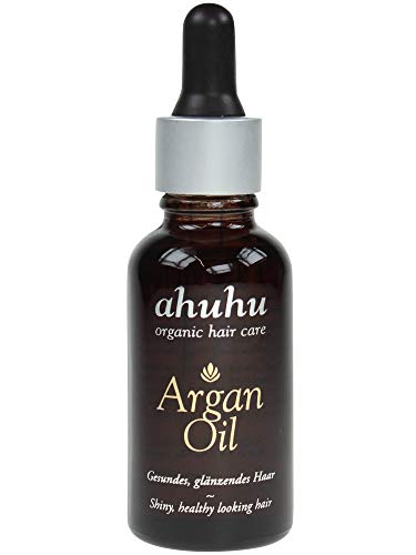 ahuhu Arganöl für strapazierte Haare (30 ml) – Bekämpft Spliss & Frizz ganz ohne Silikone für natürlichen Glanz, perfekt bei brüchigem, strapaziertem & trockenem Haar, vegane Haarpflege im Sale