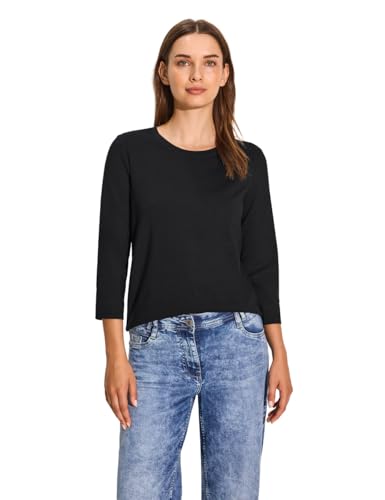 CECIL Damen B321963 Jersey-Shirt, Black, im Sale