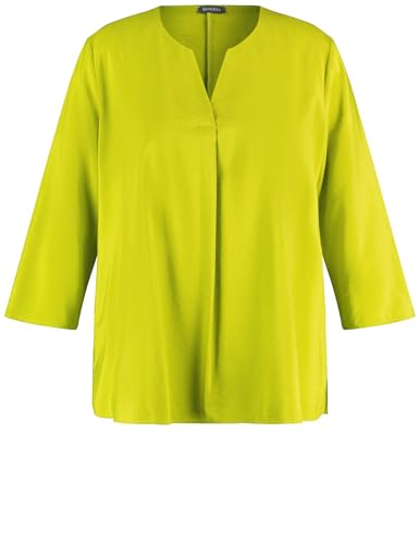 Samoon Damen Fein Schimmernde 3/4 Arm Bluse 3/4 Arm unifarben New Lime Green 50 im Sale